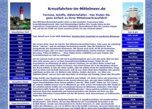 Screenshot Kreuzfahrten-im-Mittelmeer.de vor dem Umbau